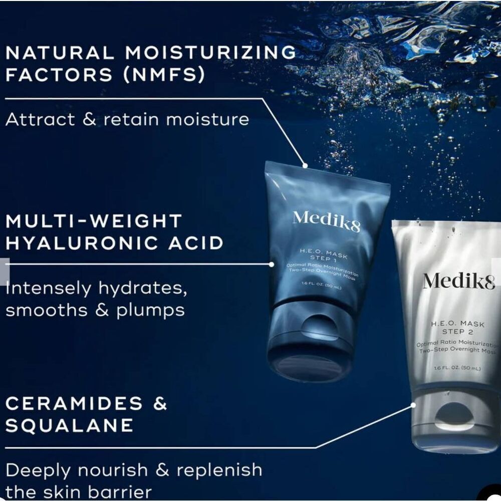 BNIB~Medik8 H.E.O. Optimal Ratio Moisturization Two-Step Overnight Mask~$68 RV - Picture 7 of 7